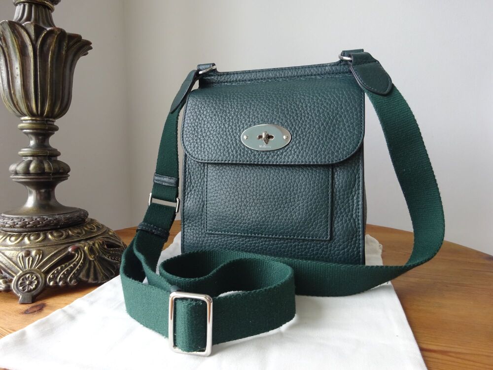 Mulberry Small Antony in Mulberry Green Heavy Grain with Shiny Silver Hardware - SOLD
