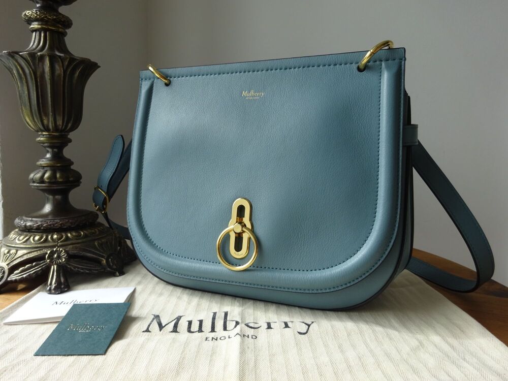Mulberry Amberley Satchel in Poseidon Blue Silky Calf Leather - SOLD