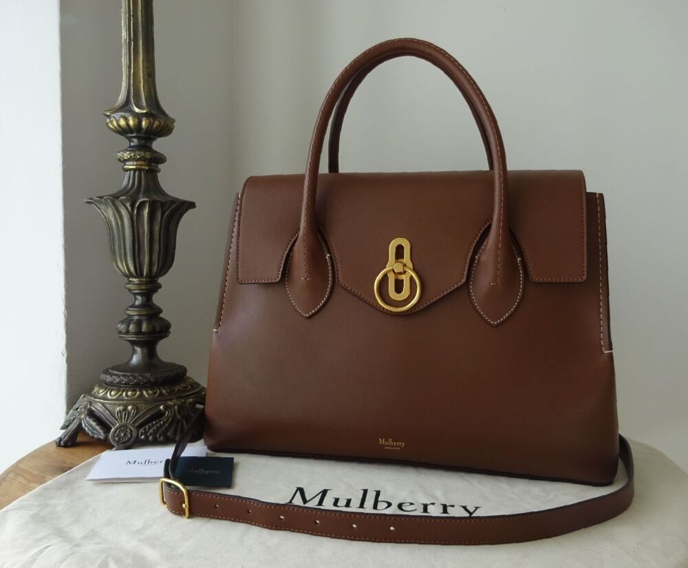Mulberry Large Seaton in Tan Silky Calf Leather