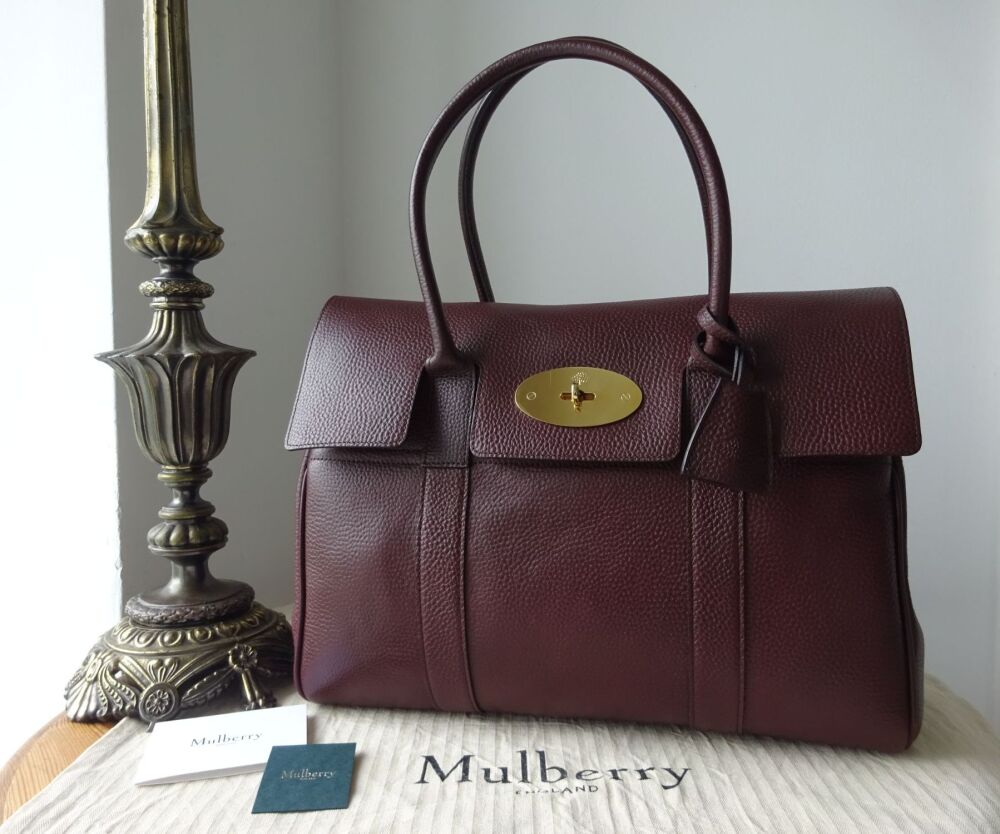 Mulberry Bayswater in Oxblood Grained Vegetable Tanned Leather -