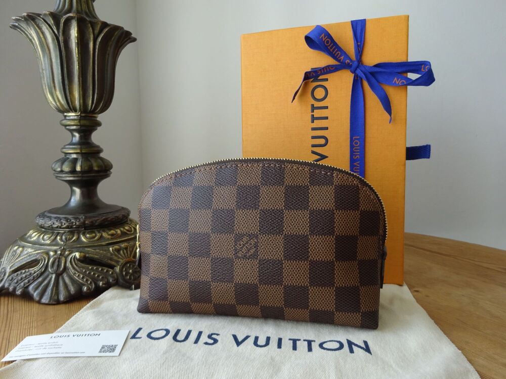 Authentic Louis Vuitton Cosmetic Pouch Damier Ebene