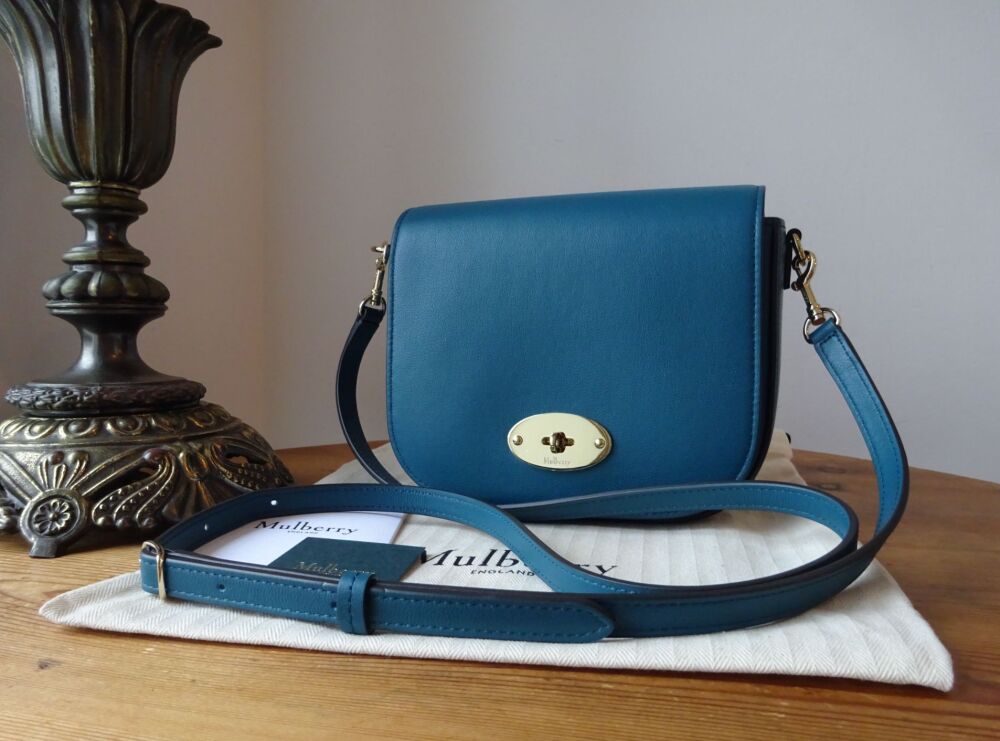 Mulberry Small Darley Satchel in Titanium Blue Micro Grain Leather - SOLD