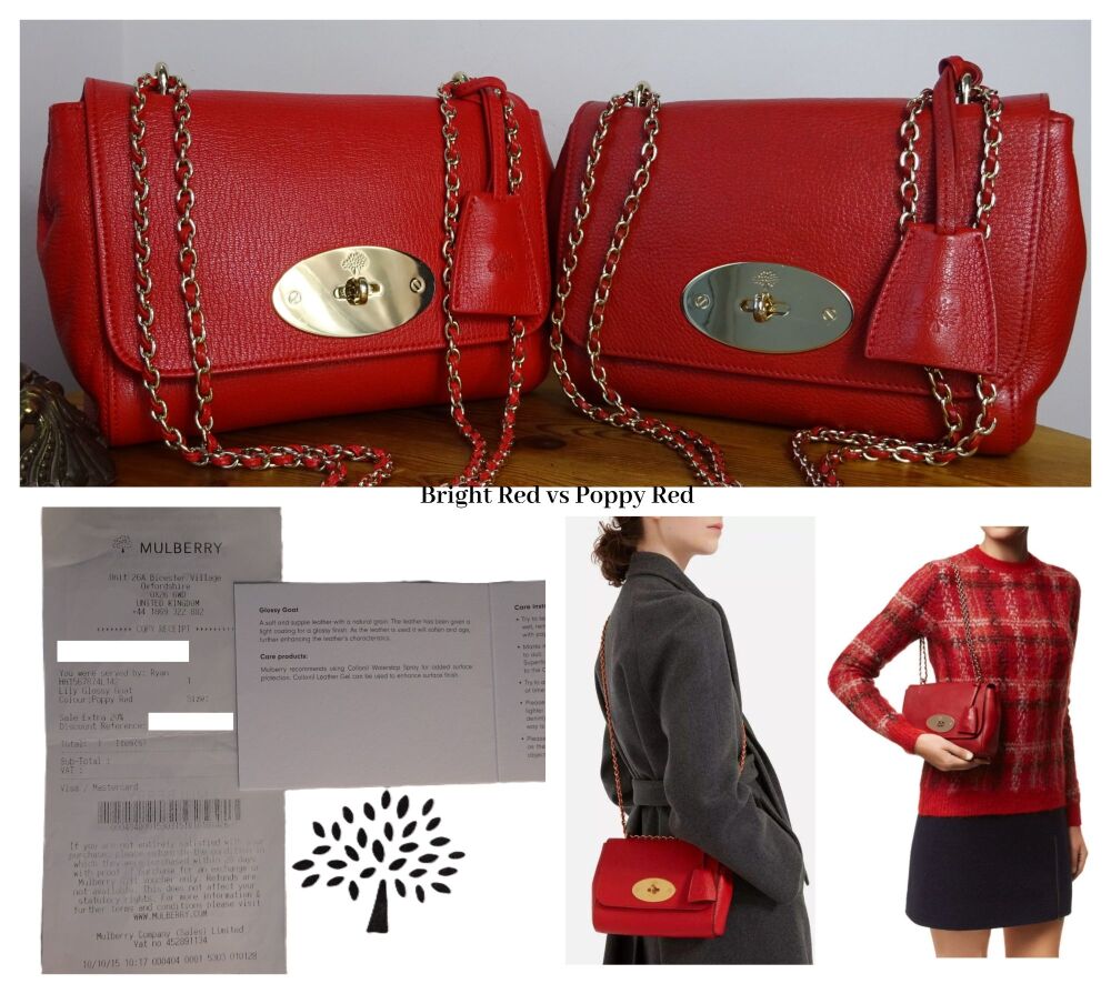 Mulberry Classic Regular Lily in Poppy Red Glossy Goat