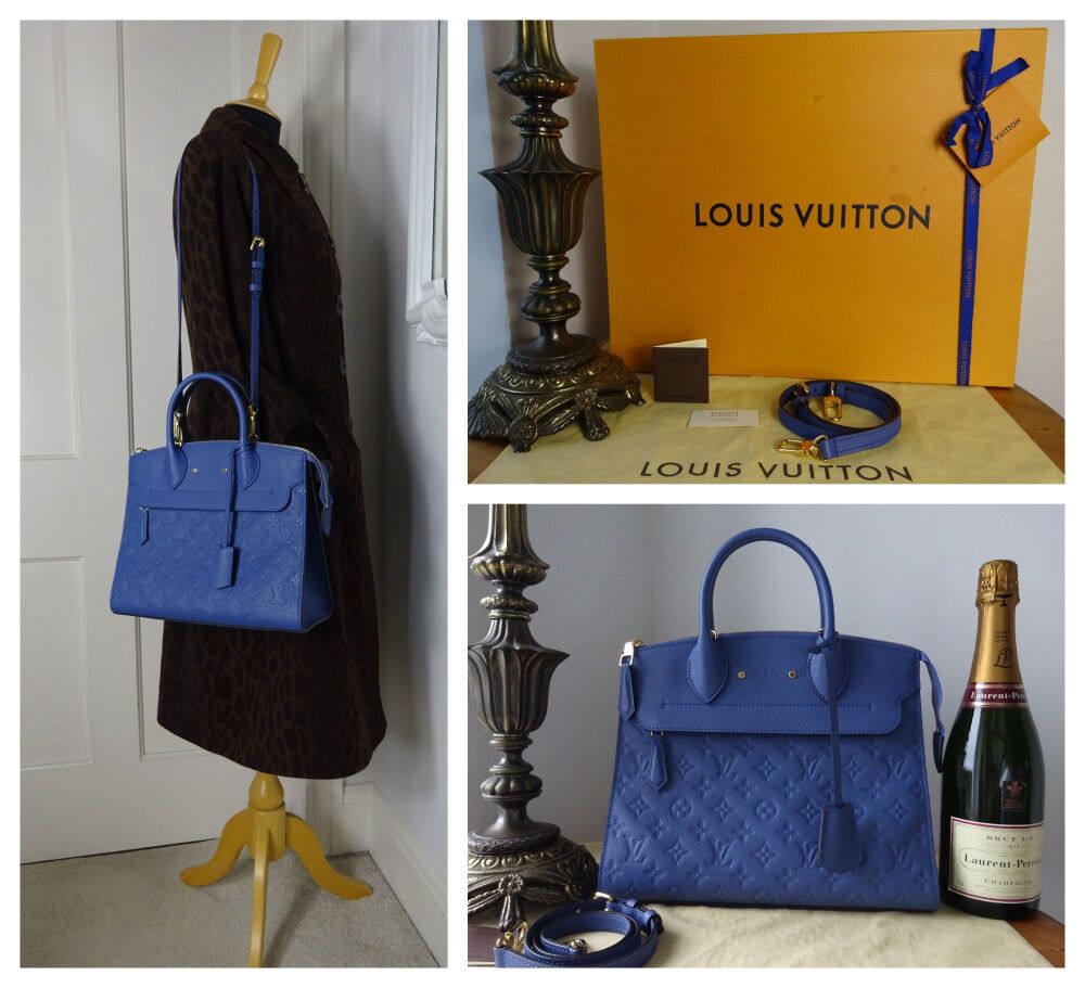 Louis Vuitton Pont Neuf MM Tote in Denim Encre Monogram Empreinte
