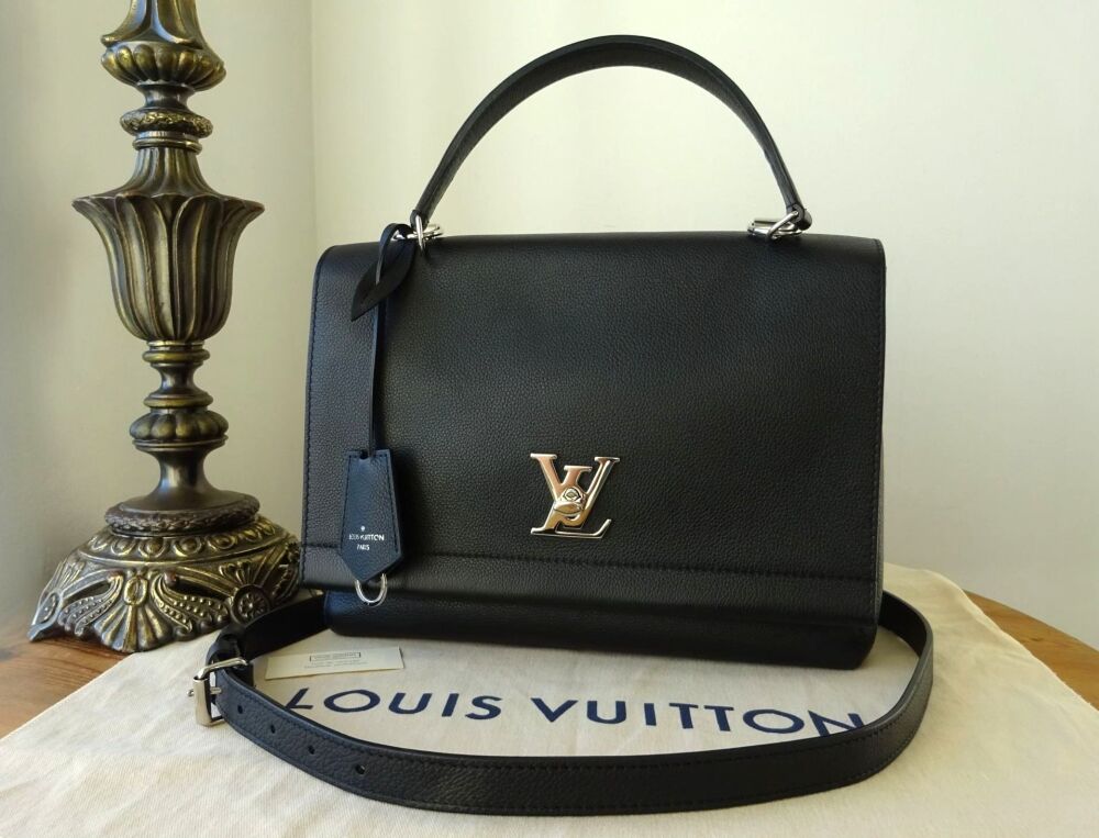 Louis Vuitton LockMe II in Noir Calfskin with Shiny Silver Hardware - SOLD