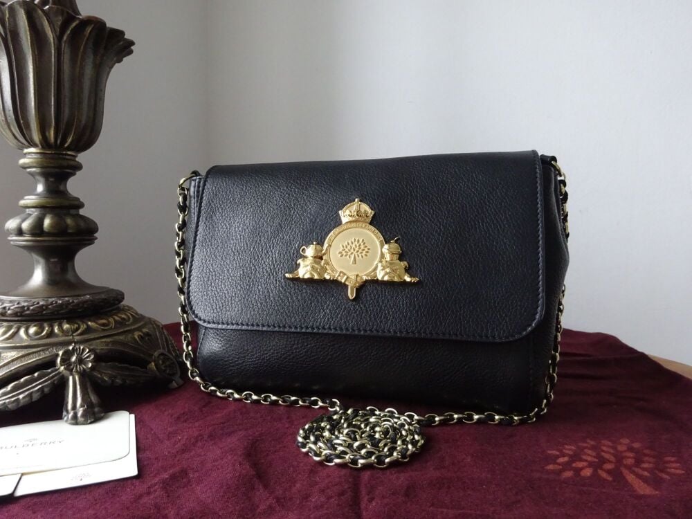 Mulberry Margaret Small Shoulder Bag in Black Soft Matte Leather