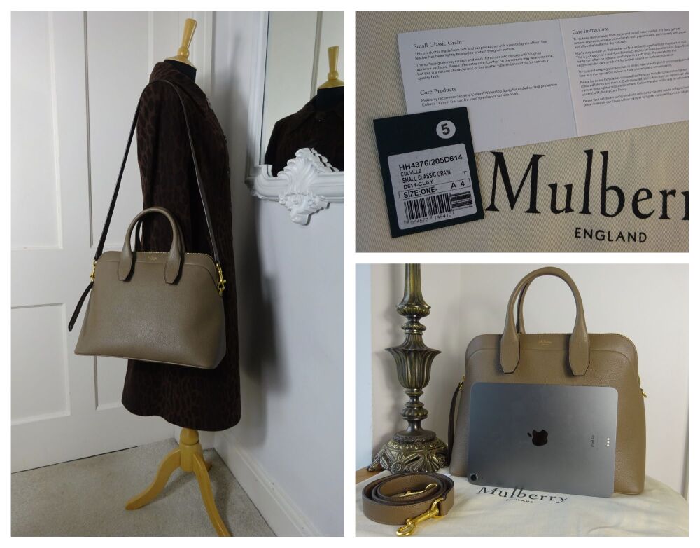 Mulberry Large Colville Tote in Clay Small Classic Grain - As New*