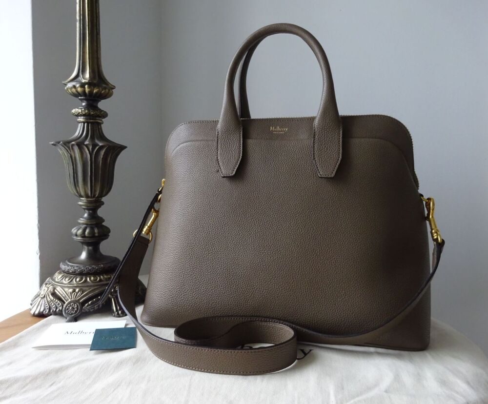 Mulberry Large Colville Tote in Clay Small Classic Grain