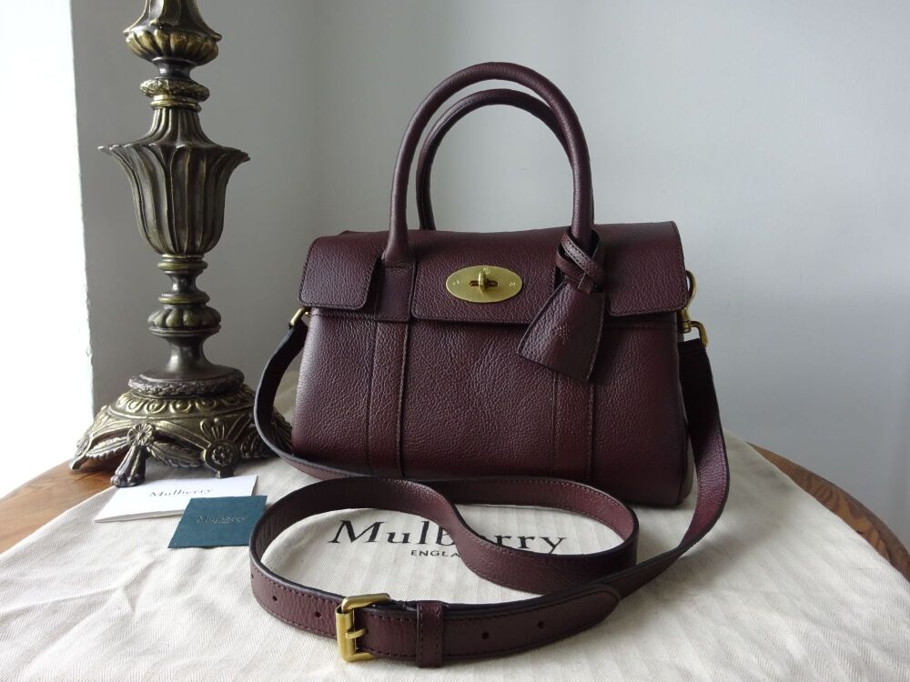Mulberry Classic Small Bayswater Satchel in Oxblood Classic Grain - SOLD