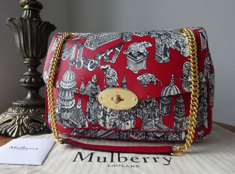 Mulberry Chinese New Year London Landmarks Edition Large Soft Darley Shoulder Bag  - SOLD