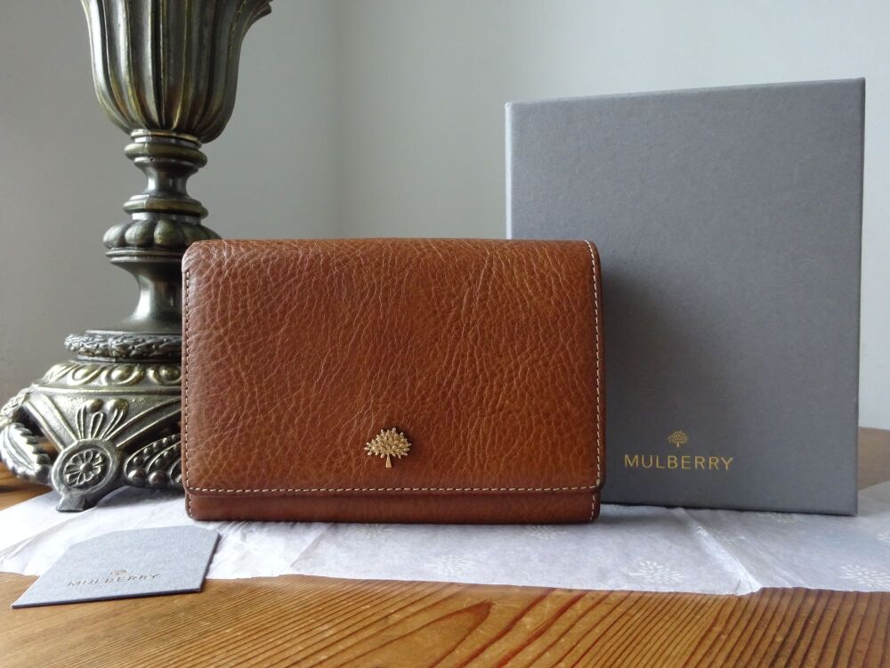 Mulberry Tree French Wallet Purse in Oak Natural Vegetable Tanned Leather