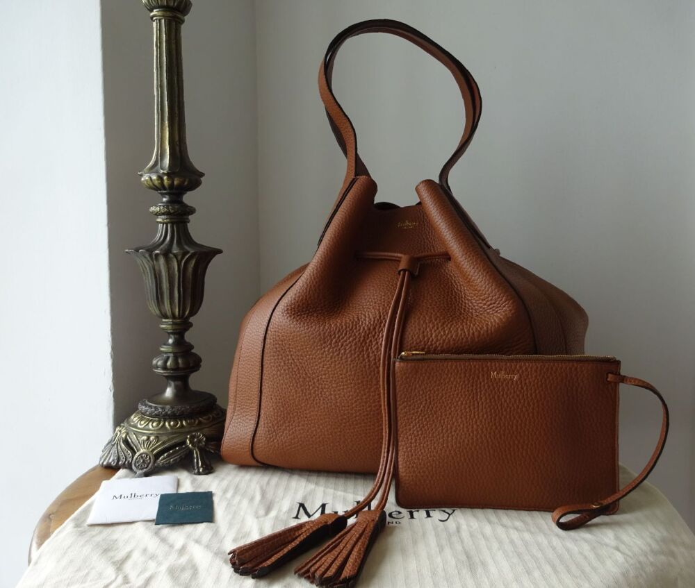 Mulberry Large Millie Tote in Chestnut Heavy Grain - SOLD