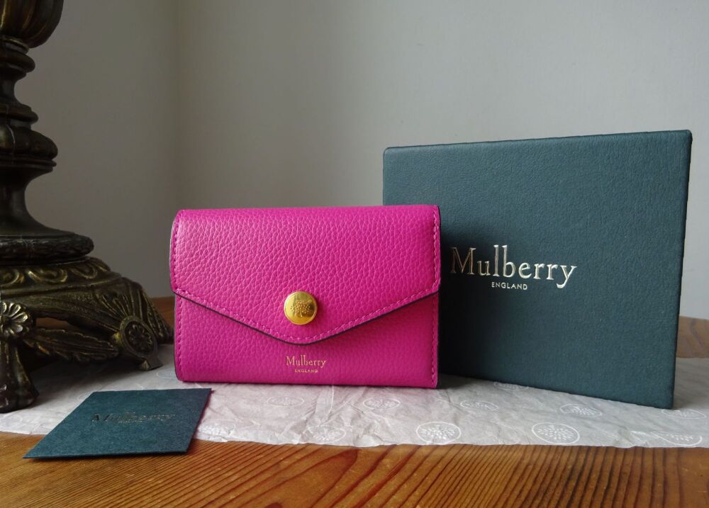 Mulberry Folded Multi-Card Compact Wallet in Mulberry Pink Small Classic Grain - SOLD