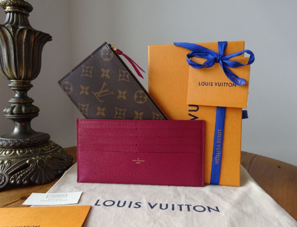 Louis Vuitton Two Insert Pouches in Monogram Fuchsia from Félicie Pochette 