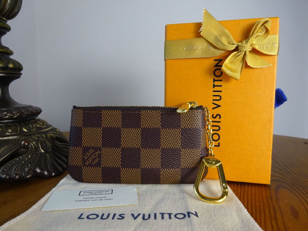 Louis Vuitton Key Porte-Cles Zip Pouch in Damier Ebene - As New*
