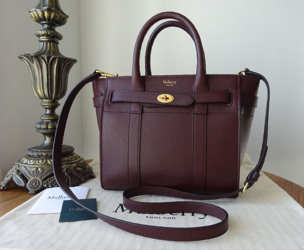 Mulberry Mini Zipped Bayswater in Oxblood Small Classic Grain - SOLD