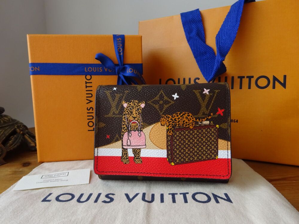 Louis Vuitton Ltd Ed Victorine Wallet in Monogram Animation Leopard Illustr