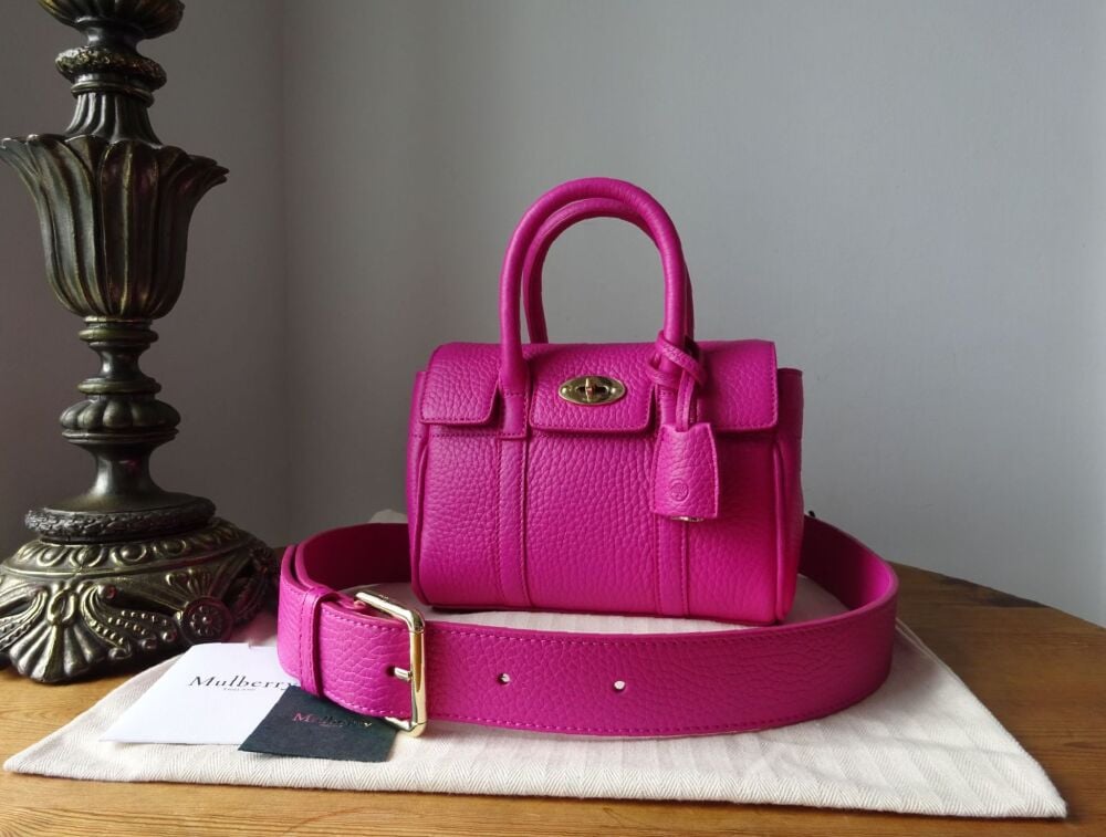 Mulberry Mini Bayswater in Mulberry Pink Heavy Grain Leather - New*