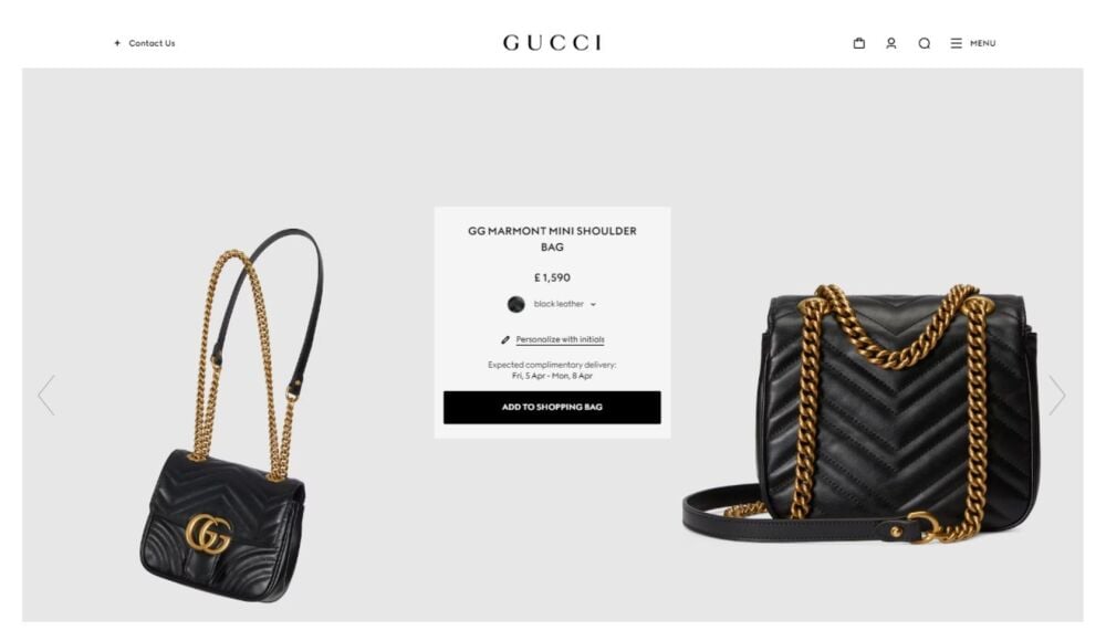 Gucci Marmont Mini Shoulder Square Flap Bag Black Matelassé Quilted Calfskin - New*