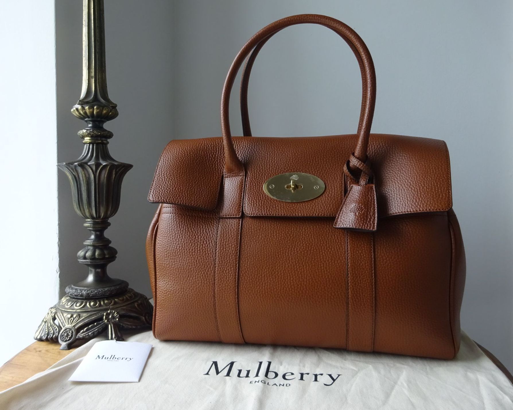 Mulberry Classic Bayswater in Oak Grain Vegetable Tanned
