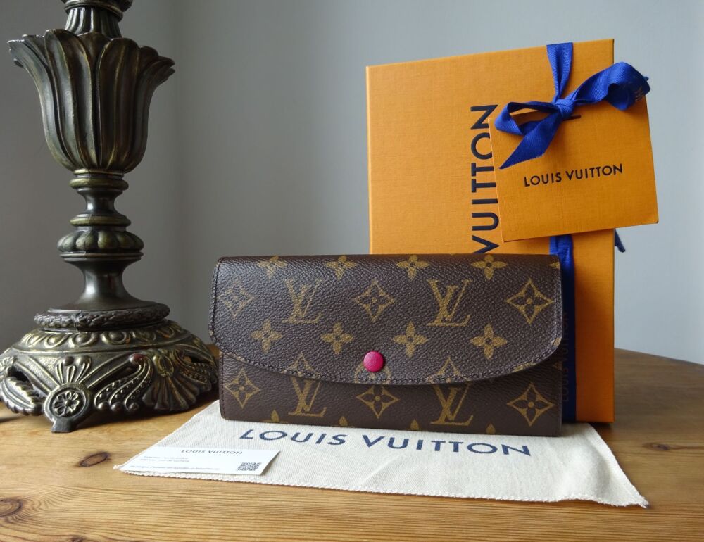 Louis Vuitton Emilie Continental Purse Wallet in Monogram Fuchsia - New*