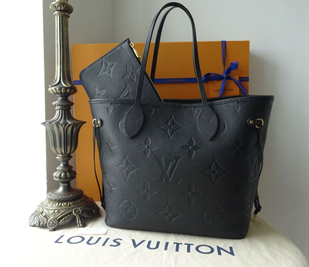 Louis Vuitton Neverfull MM in Noir Monogram Empreinte with Felt Liner