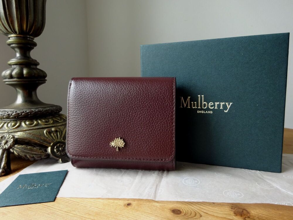 Mulberry Tree Small Continental Wallet in Oxblood Small Classic Grain