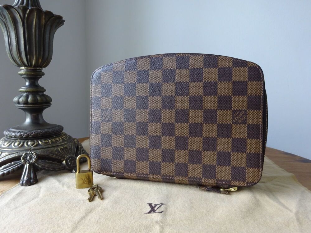 Louis Vuitton Monte Carlo Jewellery Case Zip Around Poche in Damier Ebene