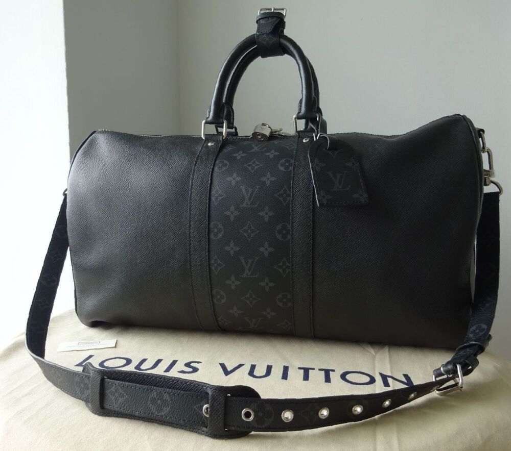 Louis Vuitton Keepall Bandouliere 50 in Taiga Monogram Eclipse Noir