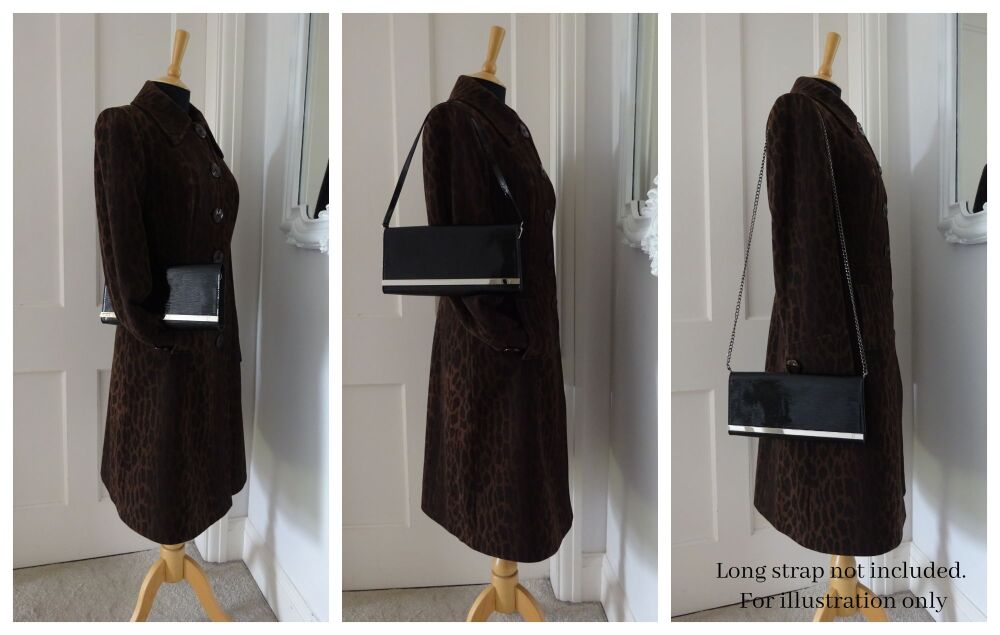 Louis Vuitton Sevigne Shoulder Clutch in Epi Noir Electrique with Shiny Silver Hardware