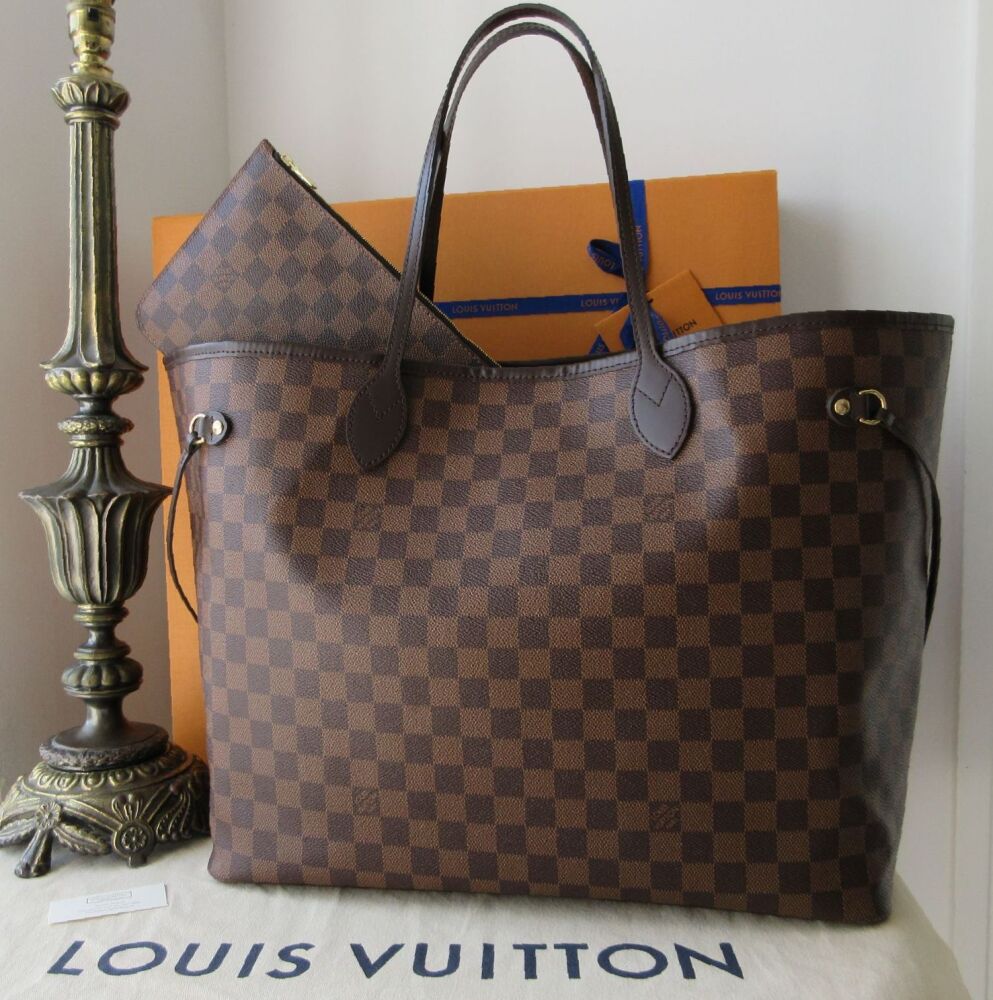 Louis Vuitton Neverfull GM in Damier Ebene with Felt Liners