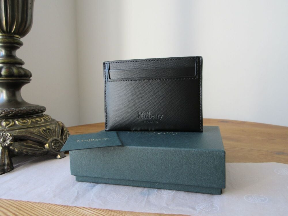 Mulberry Credit Card Slip Holder in Black Saffiano Leather  - SOLD