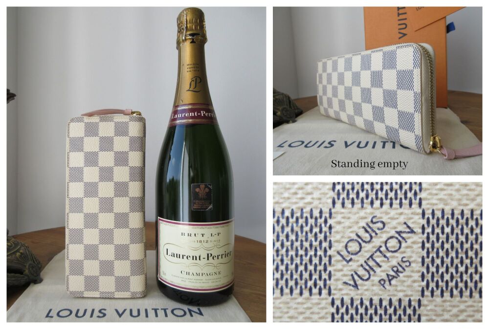 Louis Vuitton Clemence Long Wallet in Damier Azur & Rose Ballerine