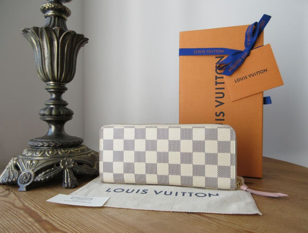 Louis Vuitton Clemence Long Wallet in Damier Azur & Rose Ballerine