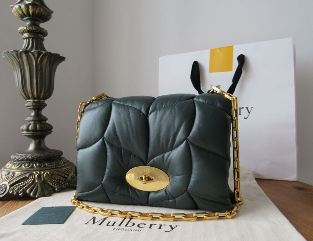 Mulberry Little Softie Pillow Shoulder Bag in Mulberry Green Quilted Nappa - SOLD