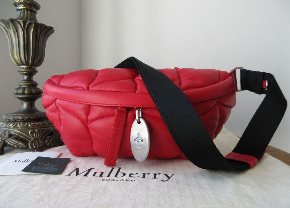 Mulberry Softie Pillow Belt Bum Bag in Lancaster Red Quilted Calf Nappa SOLD