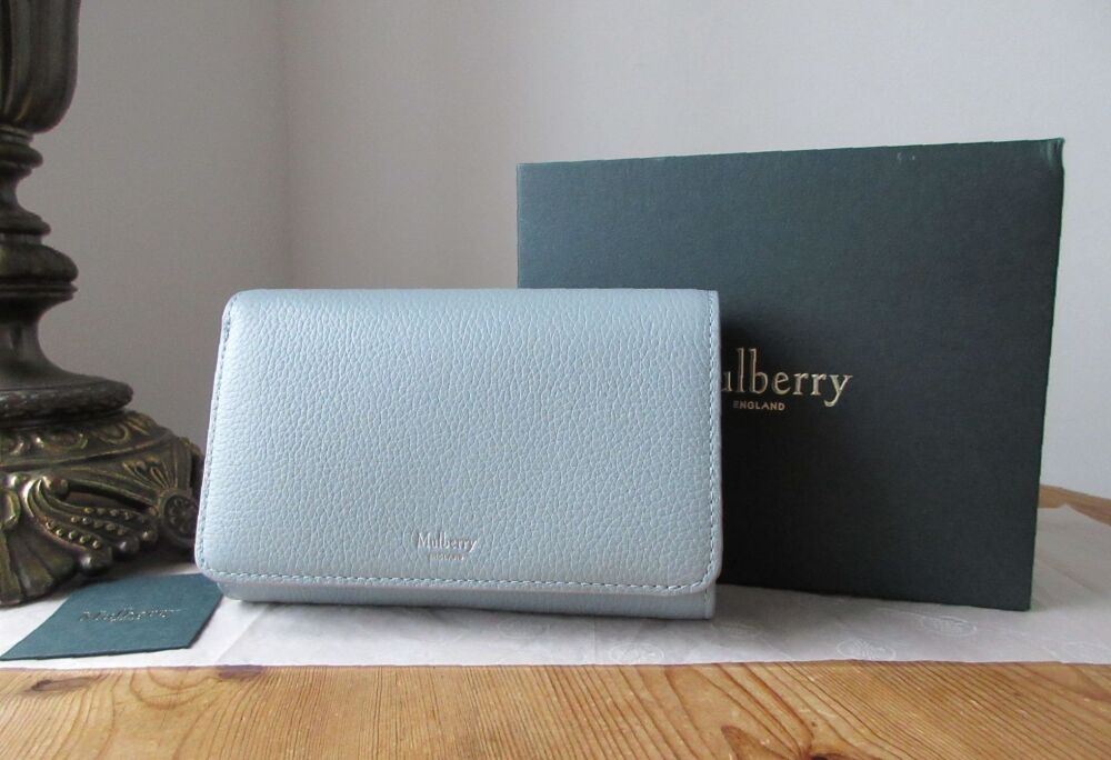 Mulberry Medium Continental French Purse in Cloud Blue Small Classic Grain SOLD