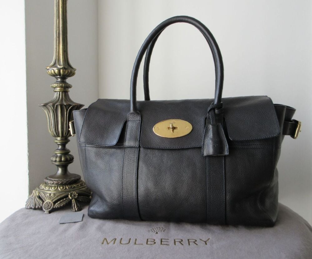 Mulberry Bayswater Buckle in Midnight Blue Natural Vegetable Tanned Leather - SOLD