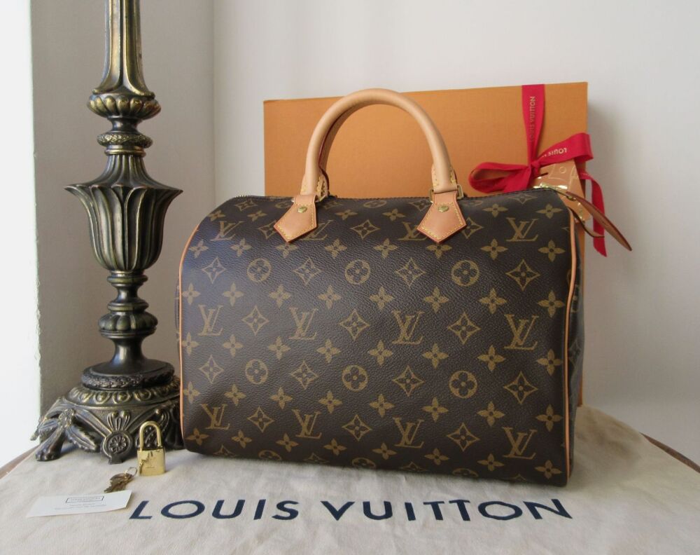 Louis Vuitton Speedy 30 in Monogram Vachette with Felt Liner