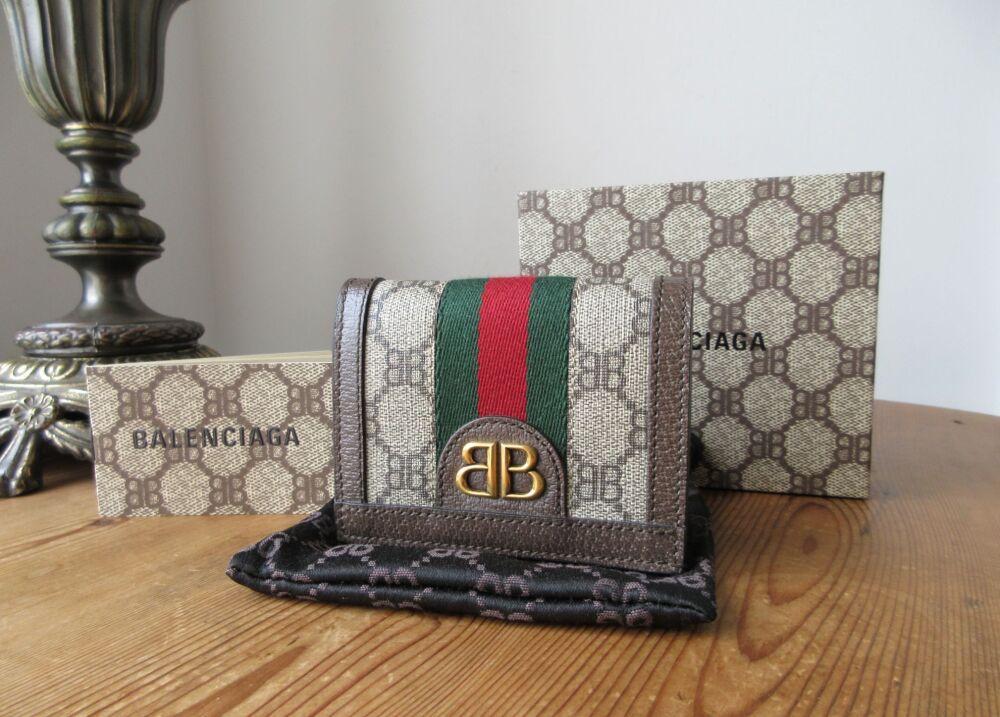 Gucci X Balenciaga Hacker Project BB Supreme Ophidia Compact Coin Card Wallet - New*