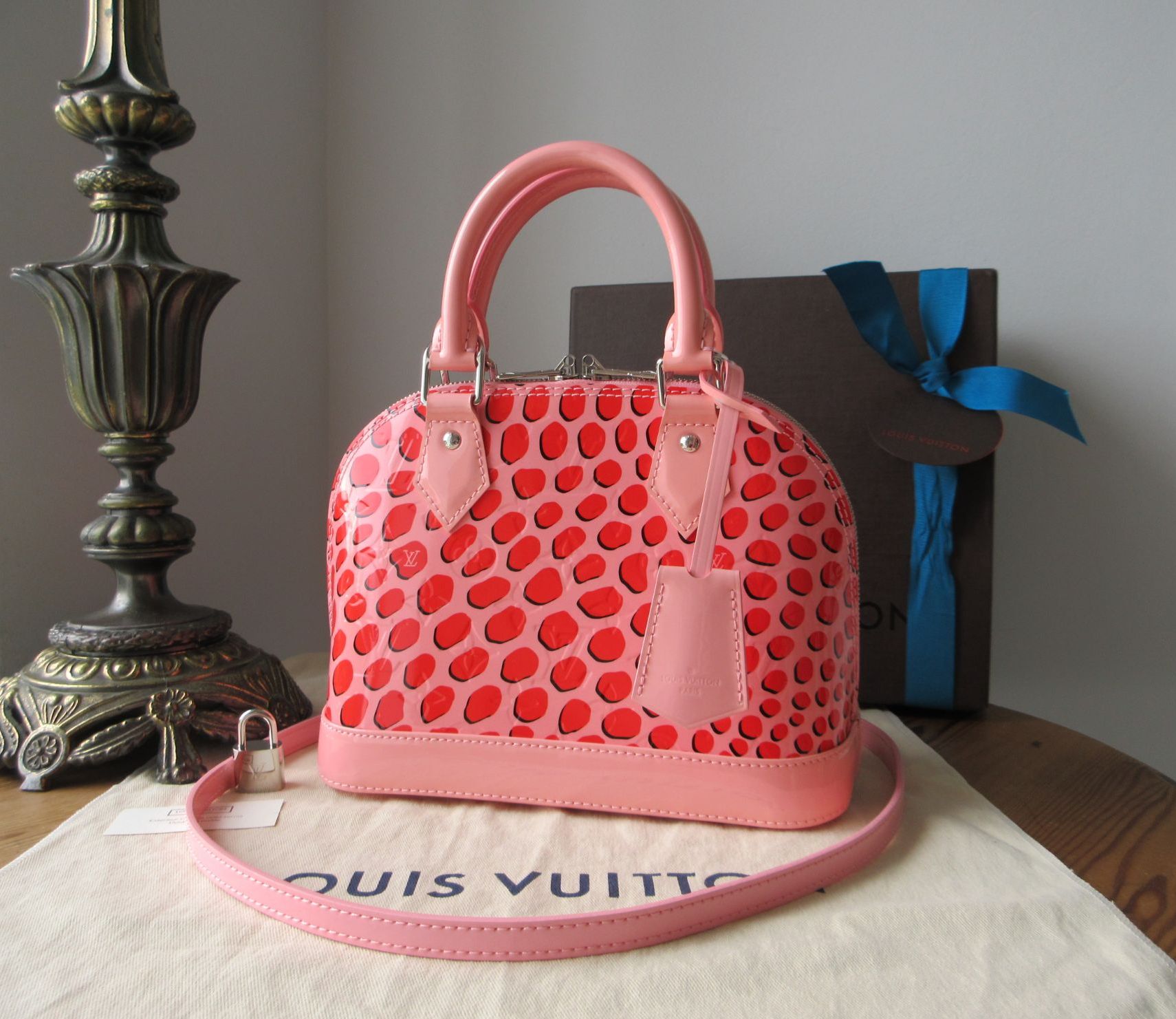 Louis Vuitton Limited Edition Alma BB Jungle Palm Dots in Sugar Pink