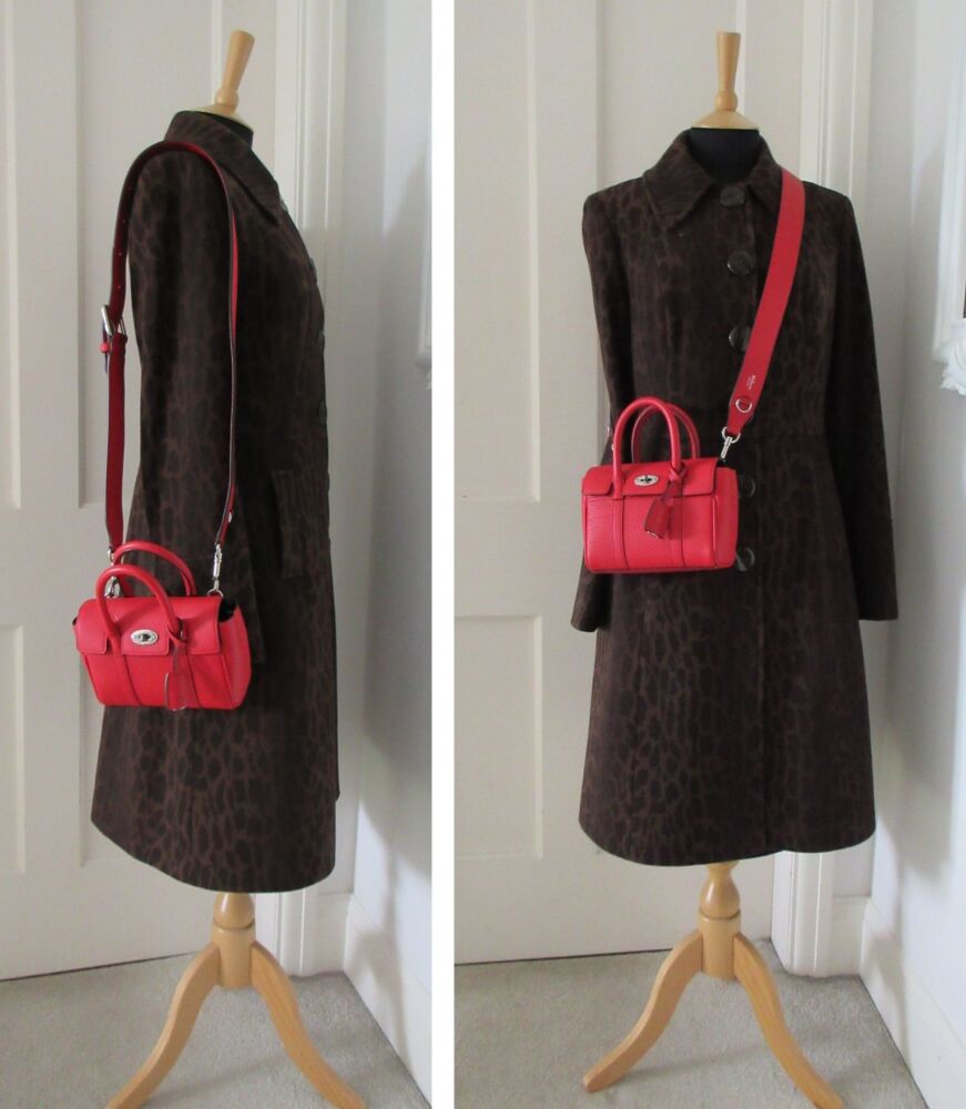 Mulberry Icon Mini Bayswater in Lancaster Red Heavy Grain Leather