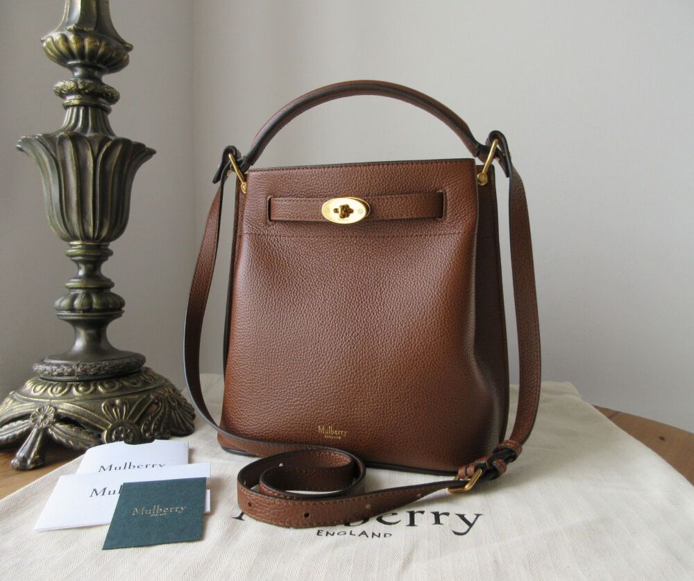 Mulberry Islington Bucket Bag in Oak Two-Tone Small Classic Grain - As New