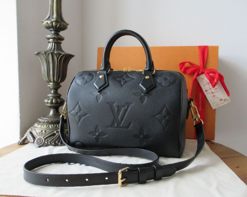 Louis Vuitton Speedy Bandouli&egrave;re 25 in Monogram Empreinte Noir