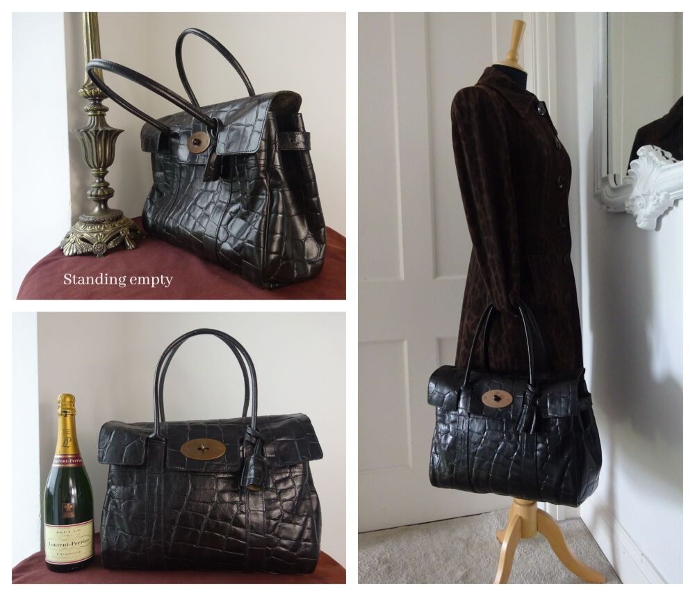 Mulberry Vintage Classic Bayswater in Black Congo Leather