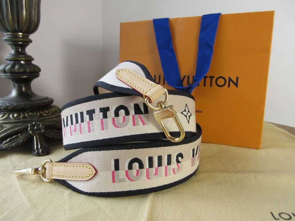 Louis Vuitton Signature Jacquard Logo Bandouli&egrave;re Shoulder Strap New