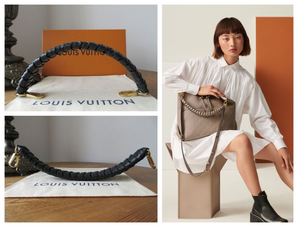 Louis Vuitton Braided Plait Top Handle in Black Calfskin