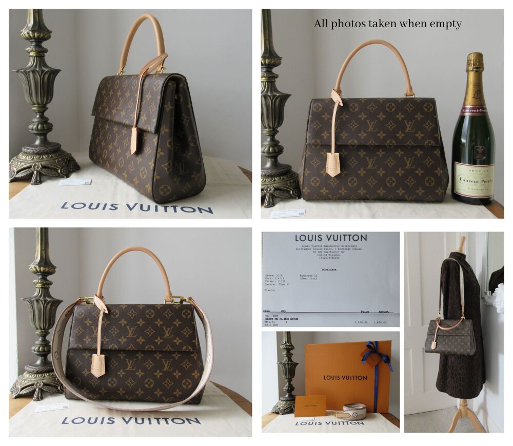 Louis Vuitton Cluny MM in Monogram Beige