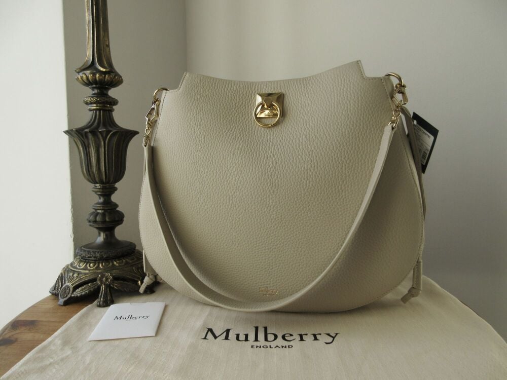 Mulberry Iris Hobo in Chalk Heavy Grain Leather -  New