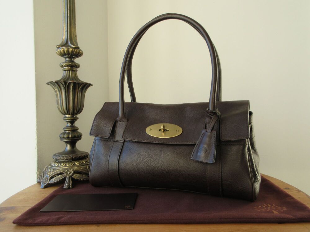 Mulberry East West Bayswater in Chocolate Natural Leather